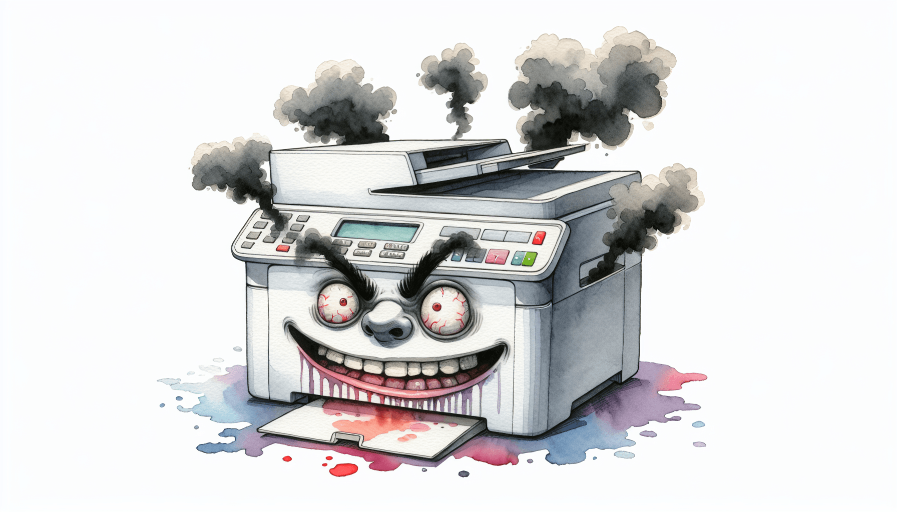 The printer is on fire again and honestly I think it's personal